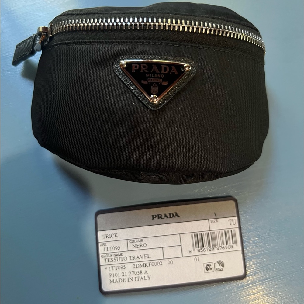 Prada Black Nylon Wrist Pouch